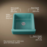 Whitehaven® 23-1/2" undermount single-bowl farmhouse kitchen sink