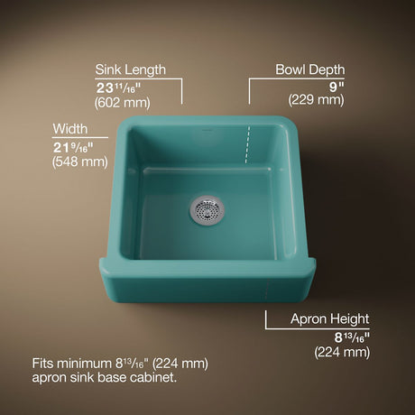Whitehaven® 23-1/2" undermount single-bowl farmhouse kitchen sink
