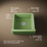 Whitehaven® 23-1/2" undermount single-bowl farmhouse kitchen sink