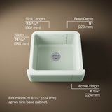 Whitehaven® 23-1/2" undermount single-bowl farmhouse kitchen sink
