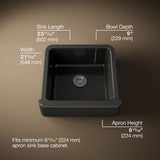 Whitehaven® 23-1/2" undermount single-bowl farmhouse kitchen sink