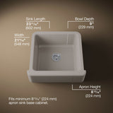 Whitehaven® 23-1/2" undermount single-bowl farmhouse kitchen sink