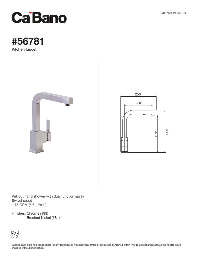 Pull-out kitchen faucet, 2 sprays