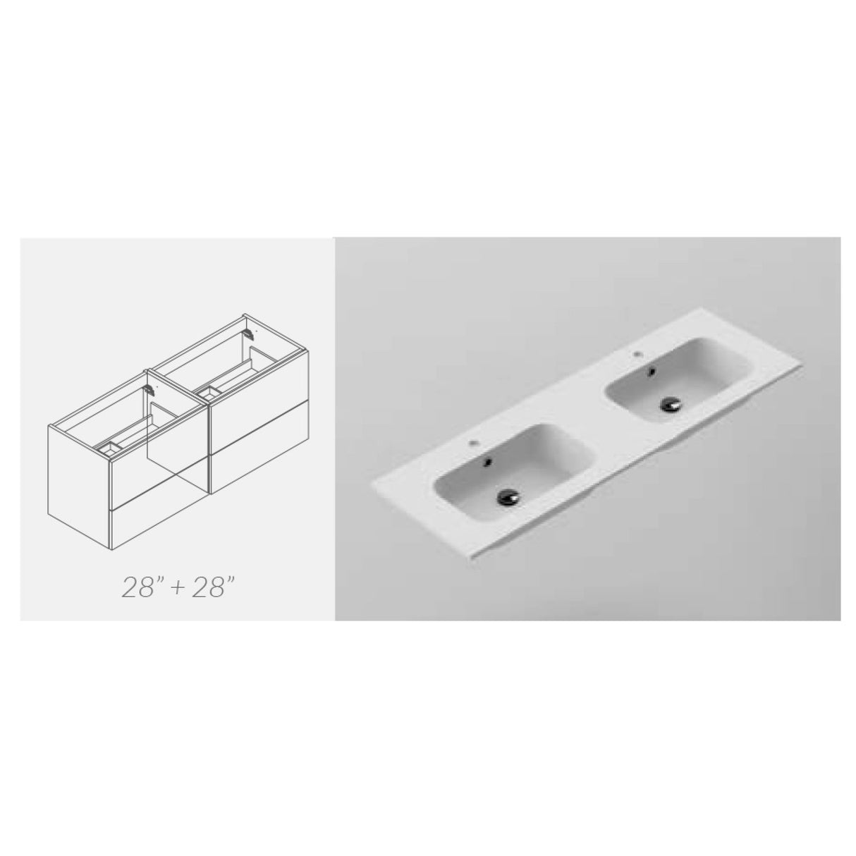 56" MX3 Basin Double