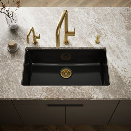 Iron/Tones® 33" top-/undermount single-bowl kitchen sink