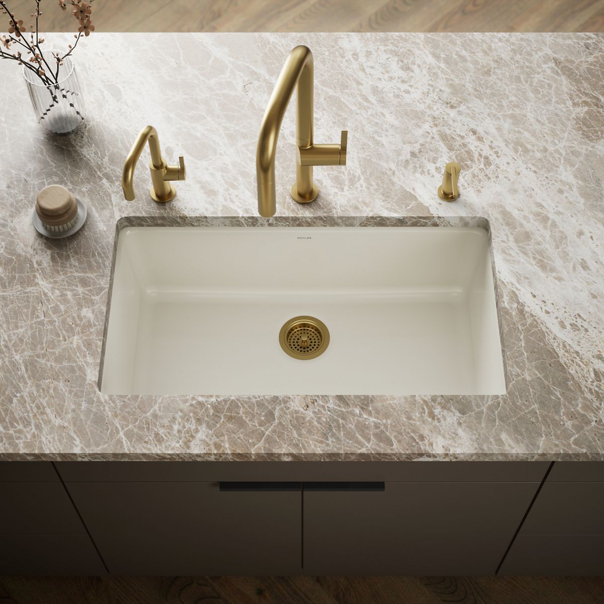 Iron/Tones® 33" top-/undermount single-bowl kitchen sink