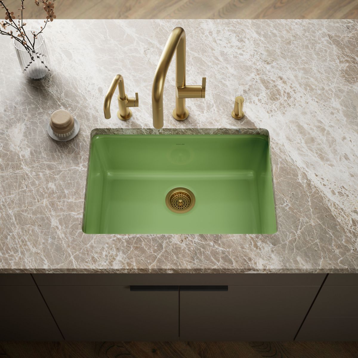 Iron/Tones® 27" top-/undermount single-bowl kitchen sink