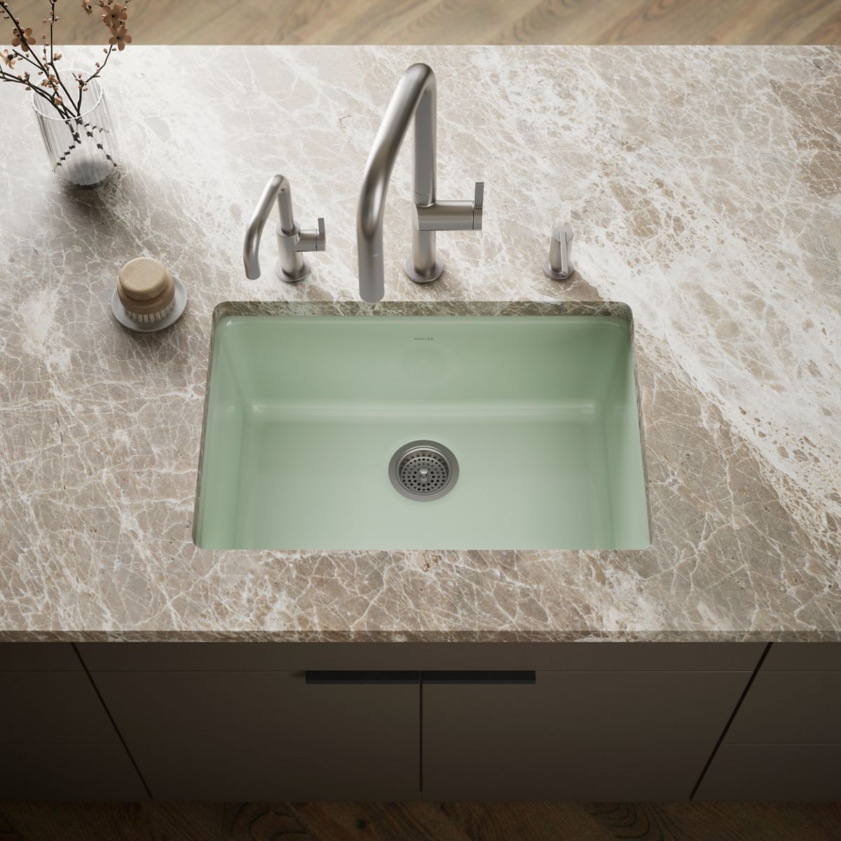 Iron/Tones® 27" top-/undermount single-bowl kitchen sink