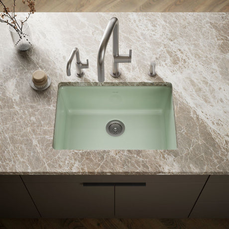 Iron/Tones® 27" top-/undermount single-bowl kitchen sink