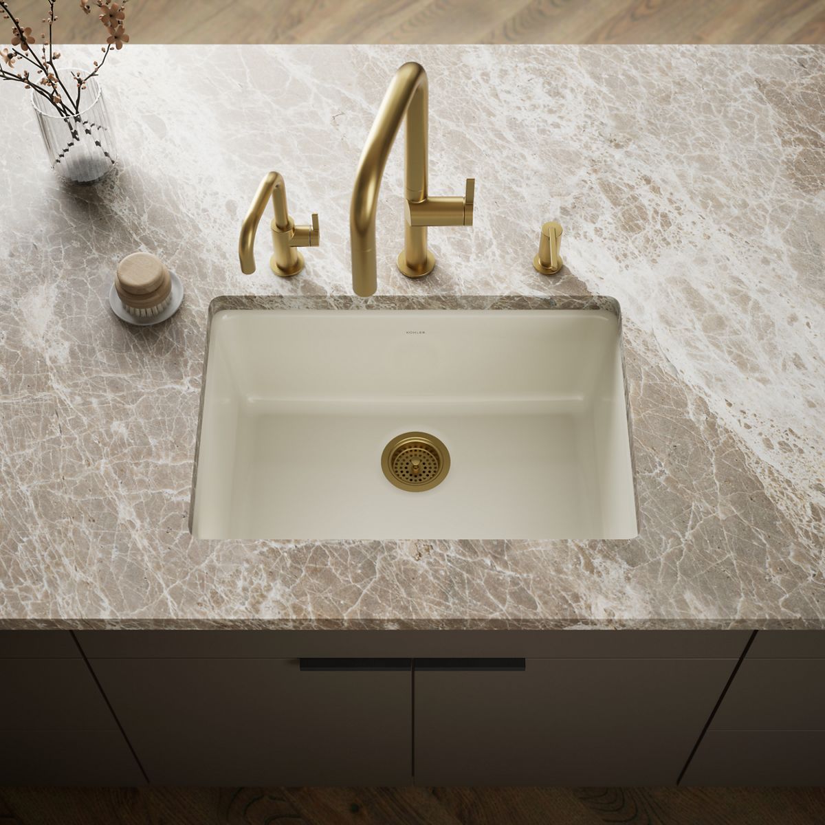 Iron/Tones® 27" top-/undermount single-bowl kitchen sink