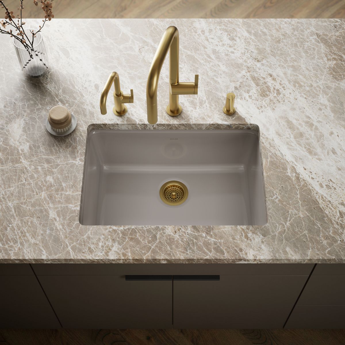 Iron/Tones® 27" top-/undermount single-bowl kitchen sink