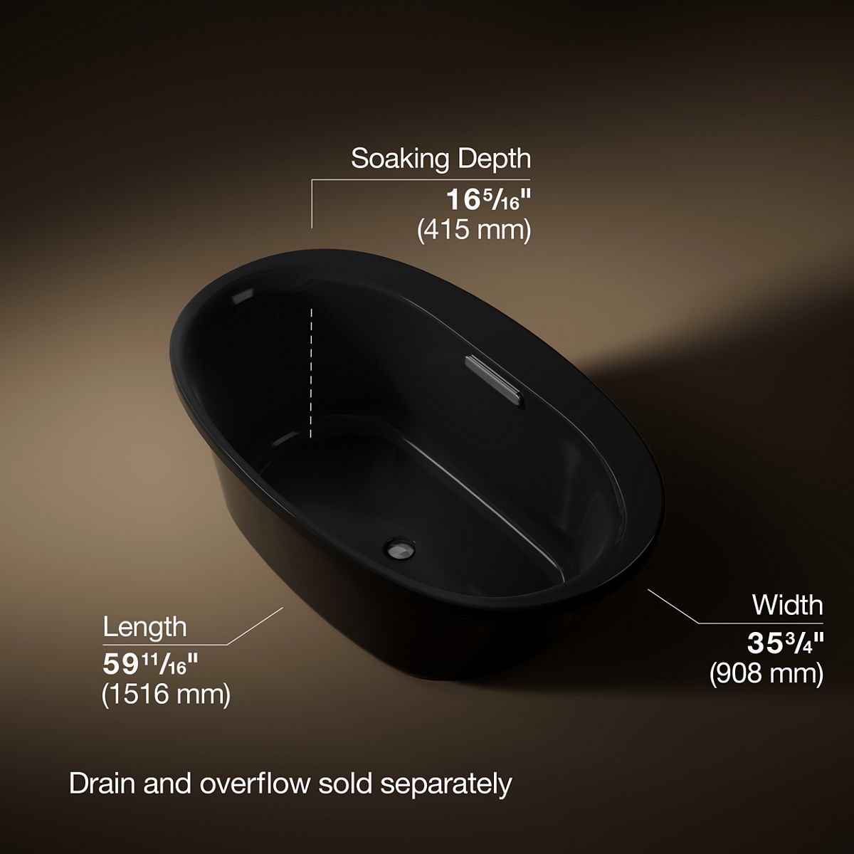 Underscore® 59-3/4" x 35-3/4" drop-in bath