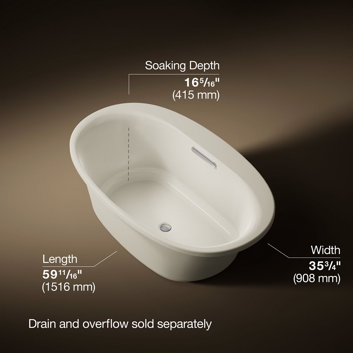 Underscore® 59-3/4" x 35-3/4" drop-in bath