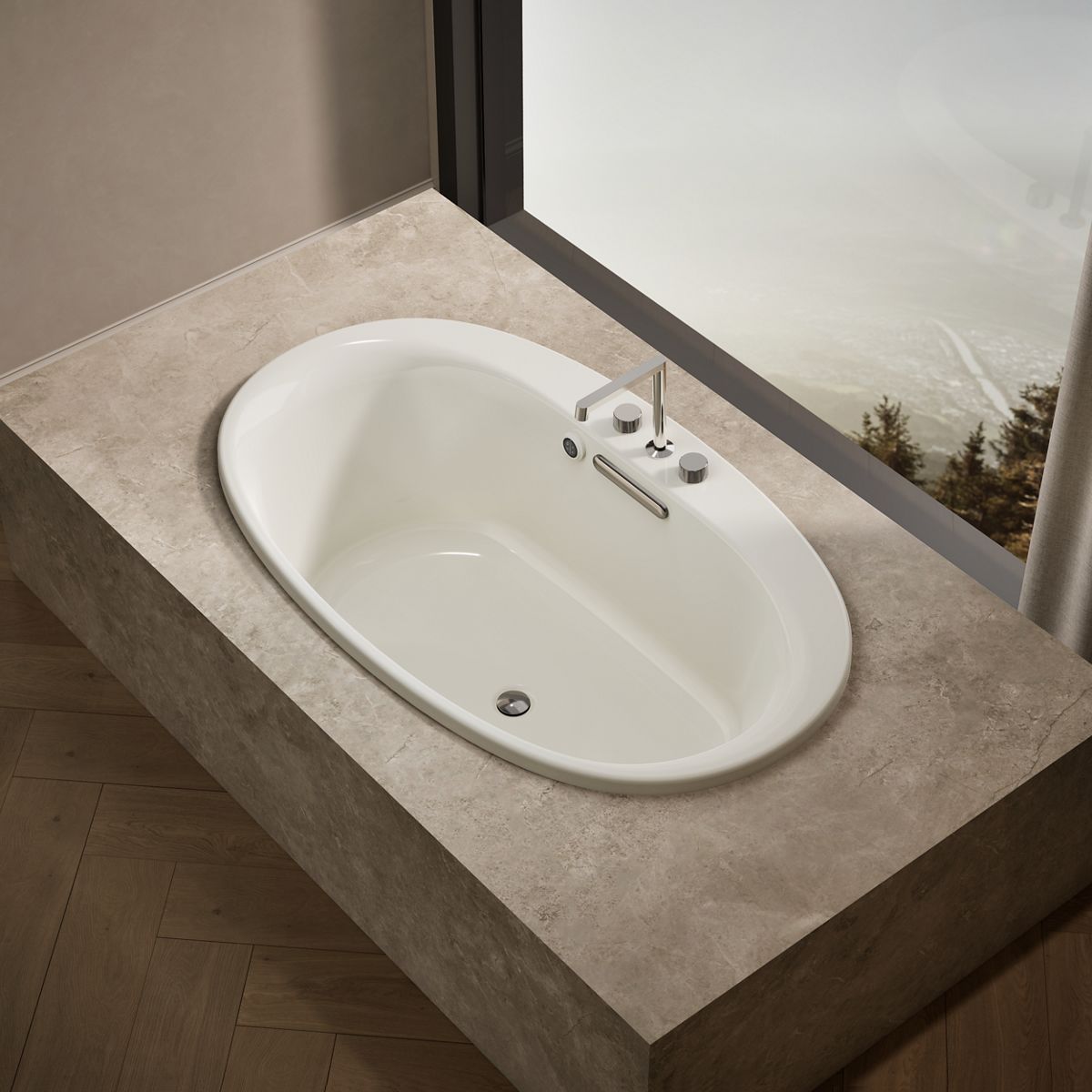Underscore® 59-3/4" x 35-3/4" drop-in bath with Bask® heated surface
