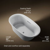 Underscore® 65-1/2" x 35-3/4" drop-in bath