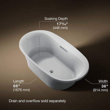 Underscore® 65-1/2" x 35-3/4" drop-in bath
