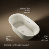 Underscore® 65-1/2" x 35-3/4" drop-in bath
