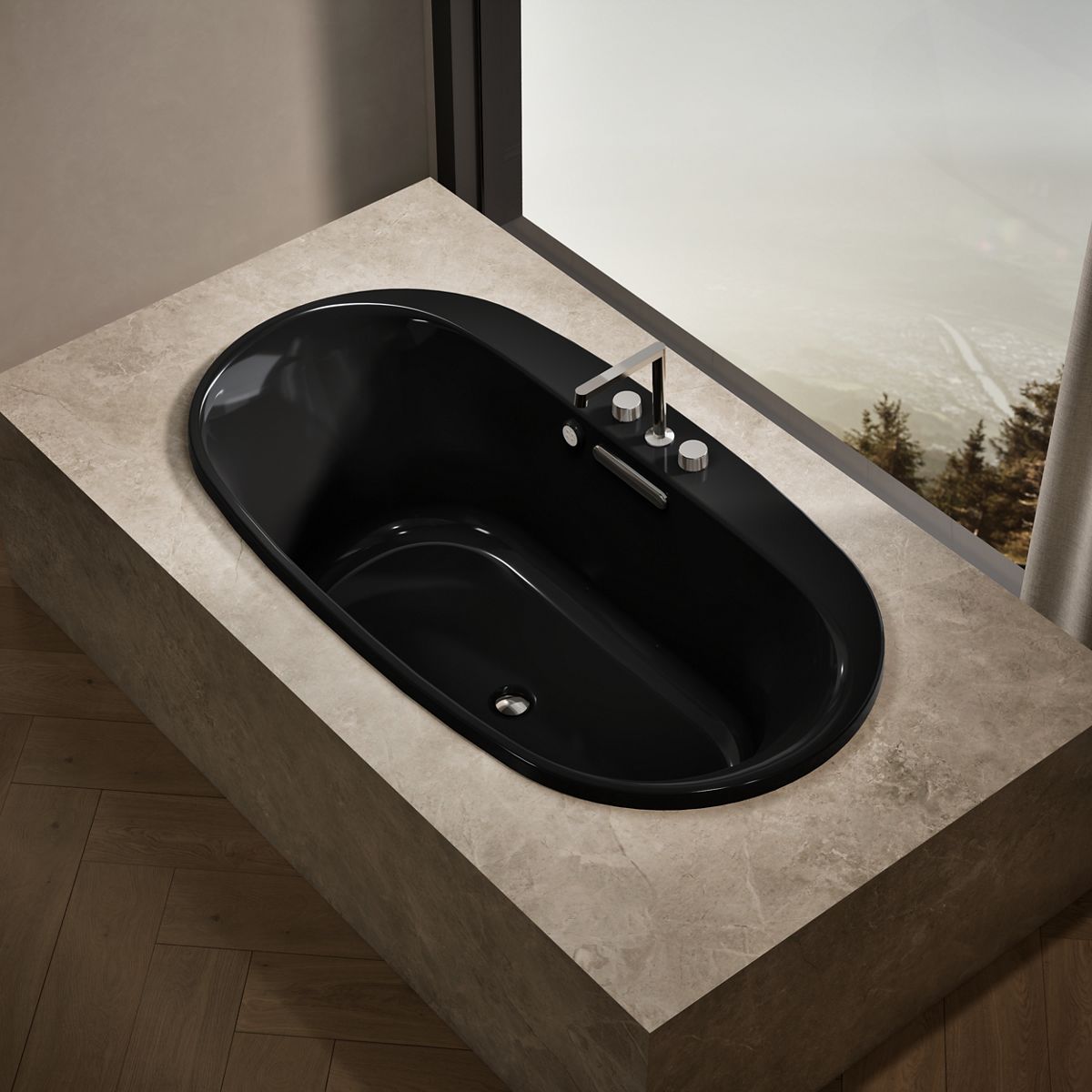 Underscore® 66" x 36" drop-in Heated BubbleMassage™ air bath