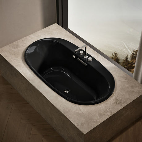 Underscore® 66" x 36" drop-in Heated BubbleMassage™ air bath with Bask® heated surface