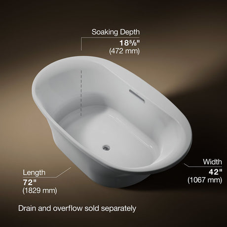 Underscore® 71-1/2" x 41-1/2" drop-in bath