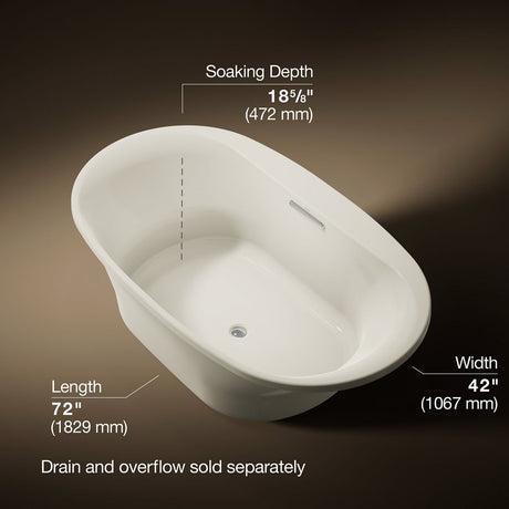 Underscore® 71-1/2" x 41-1/2" drop-in bath