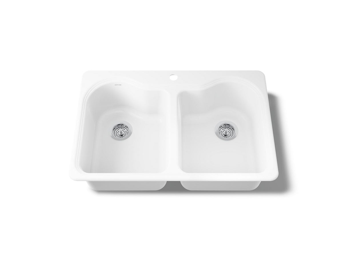 Hartland® 33" top-mount double-bowl kitchen sink