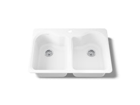 Hartland® 33" top-mount double-bowl kitchen sink