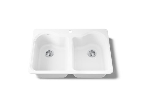 Hartland® 33" top-mount double-bowl kitchen sink