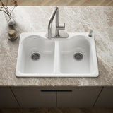 Hartland® 33" top-mount double-bowl kitchen sink