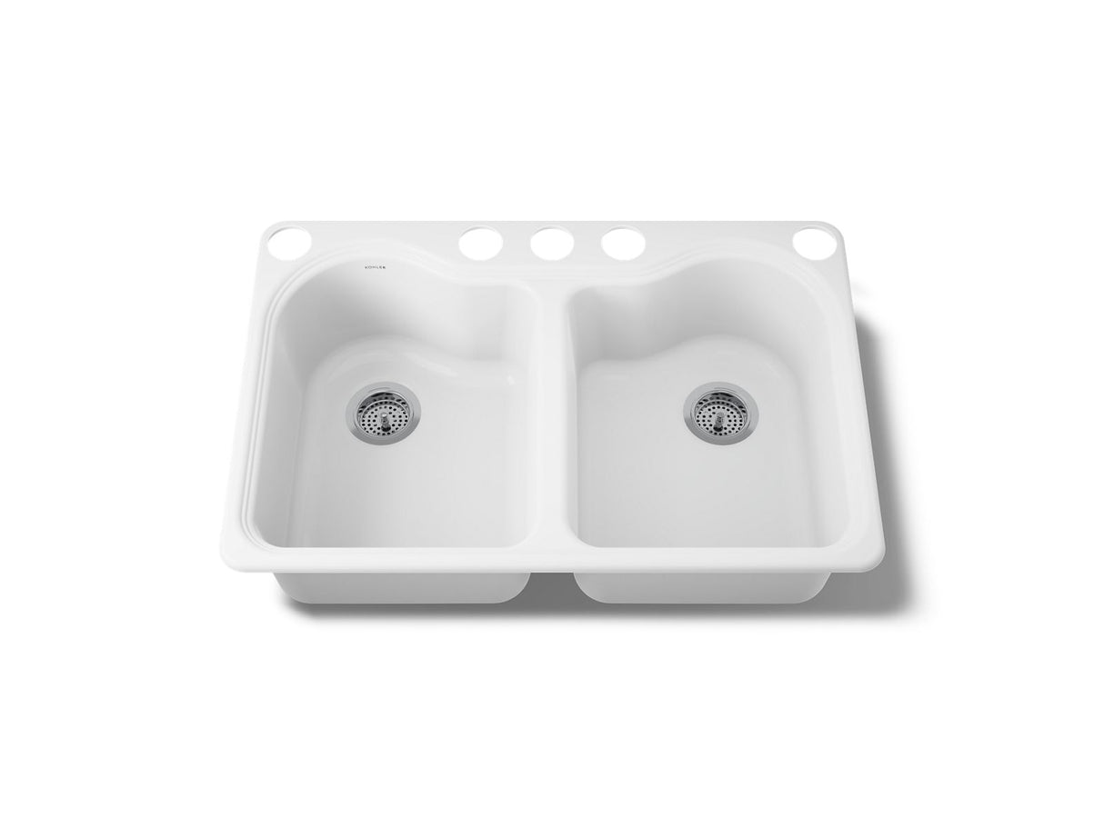 Hartland® 33" undermount double-bowl kitchen sink
