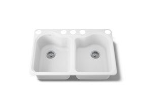 Hartland® 33" undermount double-bowl kitchen sink