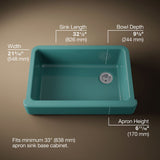 Whitehaven® 32-1/2" undermount single-bowl farmhouse kitchen sink