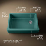 Whitehaven® 32-3/4" undermount single-bowl farmhouse kitchen sink