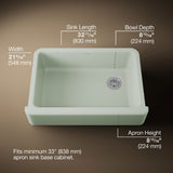 Whitehaven® 32-3/4" undermount single-bowl farmhouse kitchen sink