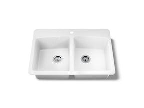 Brookfield™ 33" top-mount double-bowl kitchen sink