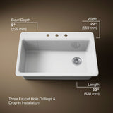 Riverby® 33" top-mount single-bowl kitchen sink