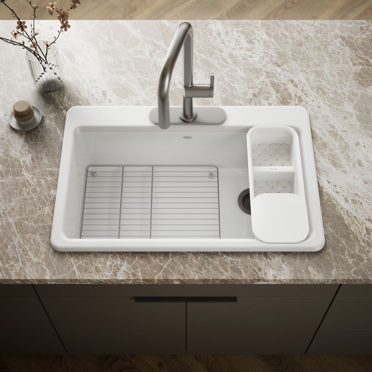 Riverby® 33" top-mount single-bowl workstation kitchen sink