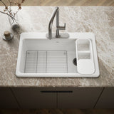 Riverby® 33" top-mount single-bowl workstation kitchen sink