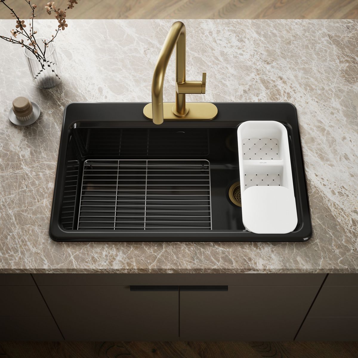 Riverby® 33" top-mount single-bowl workstation kitchen sink