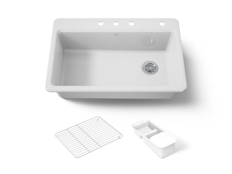 Riverby® 33" top-mount single-bowl workstation kitchen sink
