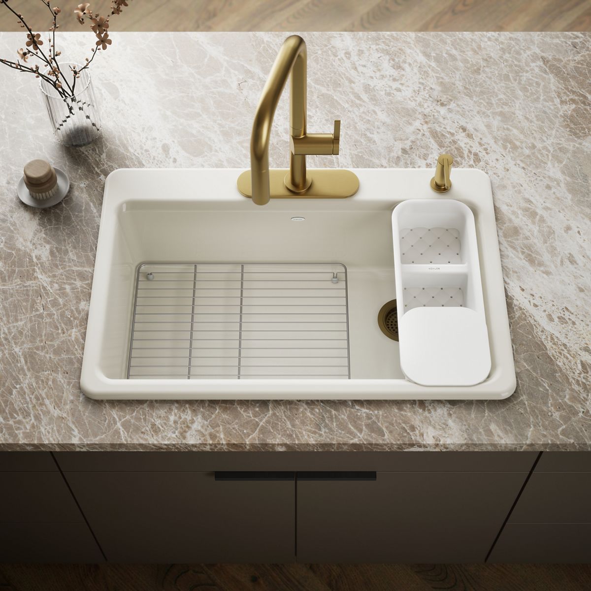 Riverby® 33" top-mount single-bowl workstation kitchen sink