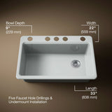 Riverby® 33" undermount single-bowl kitchen sink