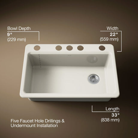 Riverby® 33" undermount single-bowl kitchen sink