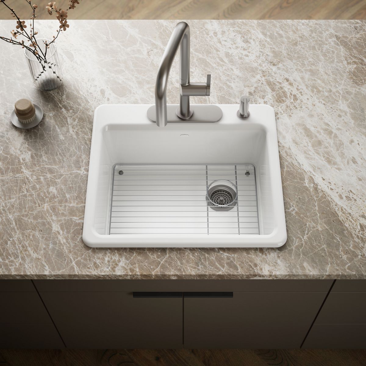 Riverby® 25" top-mount single-bowl kitchen sink
