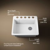 Riverby® 25" undermount single-bowl kitchen sink