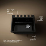 Riverby® 25" undermount single-bowl kitchen sink