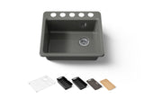 Riverby® 25" undermount single-bowl workstation kitchen sink