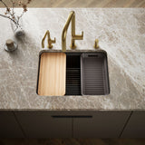 Riverby® 25" undermount single-bowl workstation kitchen sink