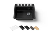 Riverby® 25" undermount single-bowl workstation kitchen sink