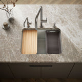 Riverby® 25" undermount single-bowl workstation kitchen sink